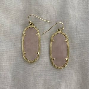 Kendra Scott Elle rose quartz earrings